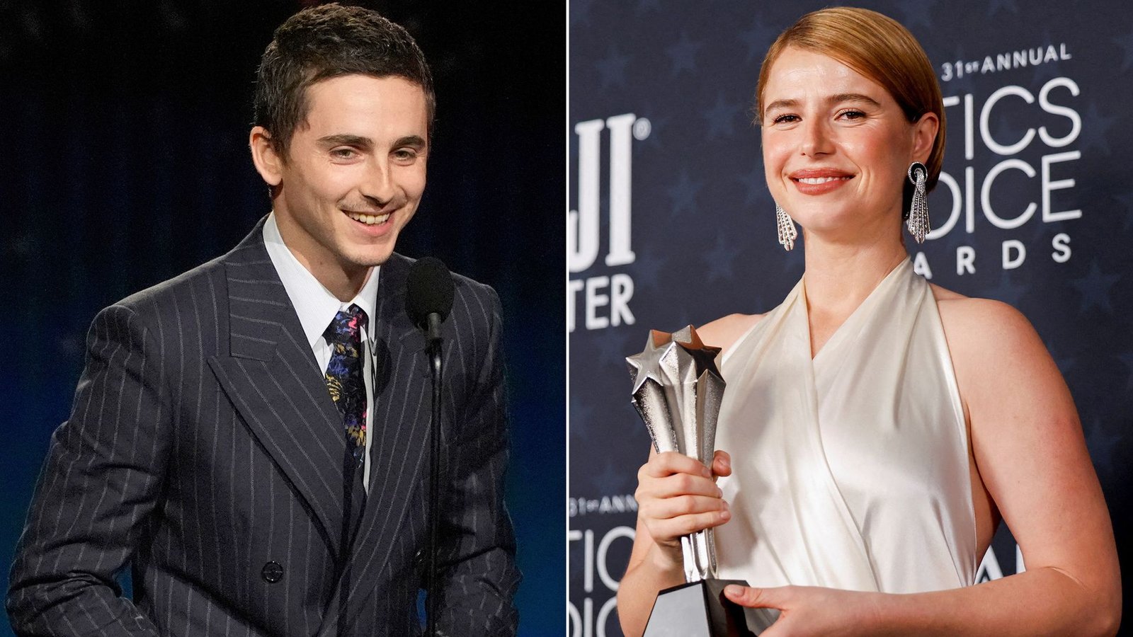 Timothee Chalamet and Jessie Buckley big winners at prize seen as early Oscar indicator